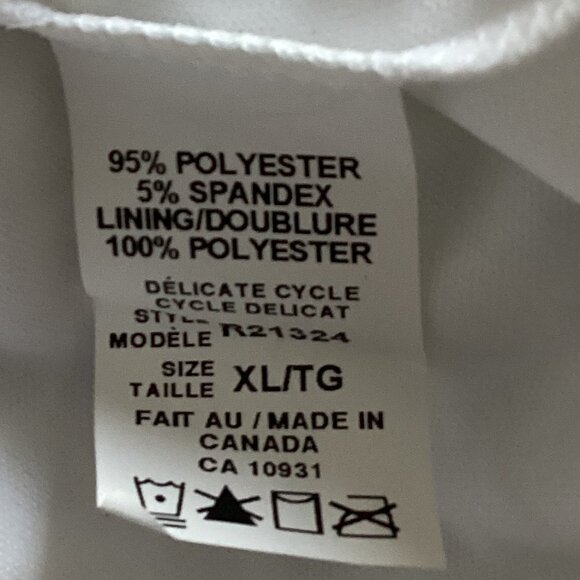 Brochure Women's White Mesh Lined Beach Cover-Up Lingerie Swimming Tunic Size XL - Picture 9 of 9